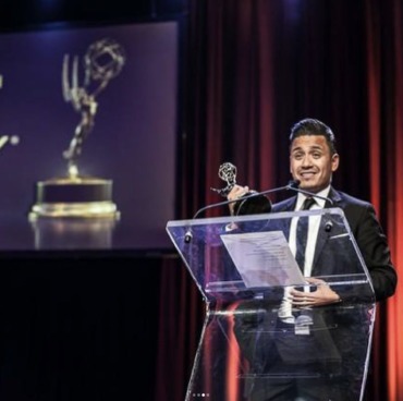 Fernando Garcia receiving his recent recognition NY Emmy as a Television Director, Producer and Graphic Designer Image