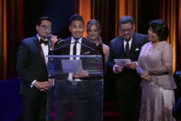 Fernando Garcia received his NY Emmy Award for Television Direction, Producing, and Graphic Design at the prestigious award ceremony.